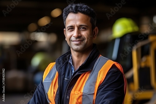 Worker in a work environment. Indian worker