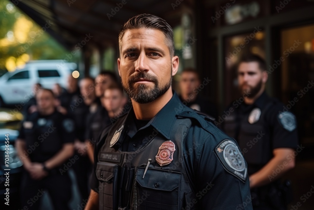 Portrait of police officers. Portrait of police officers.