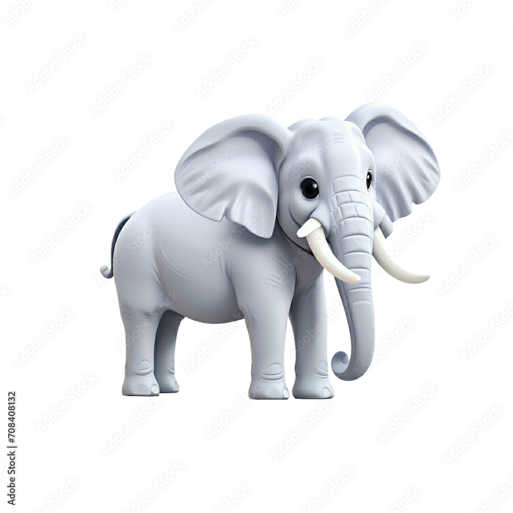 3d elephant, cartoon elephant, png