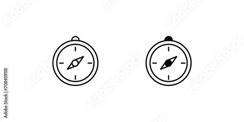 compas icon with white background vector stock illustration
