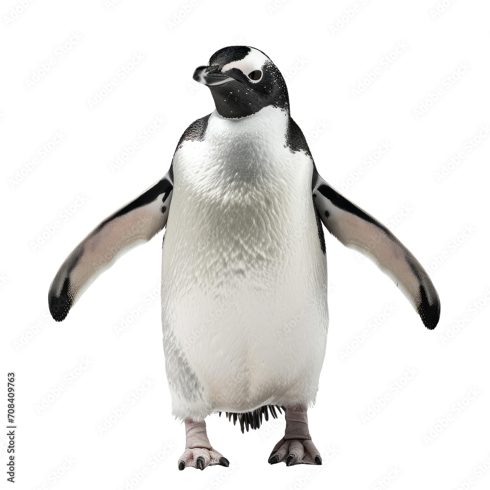 A penguin waddling on a transparent background. A penguin waddling on a transparent background.