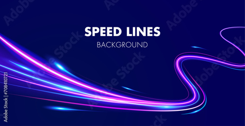 vector high speed lights trail background
