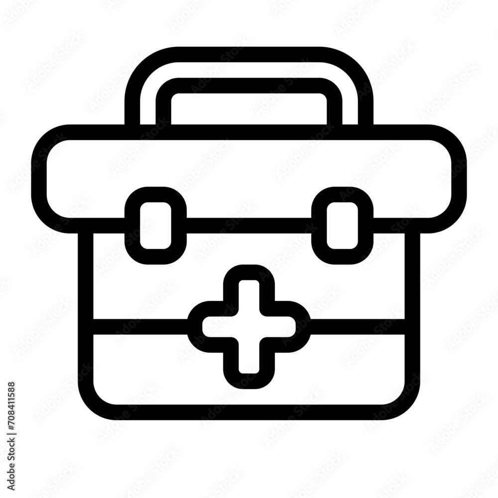First Aid Bag icon outline style for download (hotel pack) First Aid Bag icon outline style for download (hotel pack)