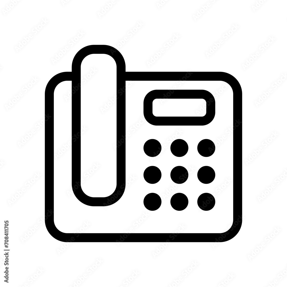 Phone icon outline style for download (hotel pack) Phone icon outline style for download (hotel pack)