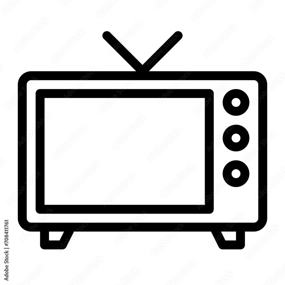 TV icon outline style for download (hotel pack) TV icon outline style for download (hotel pack)