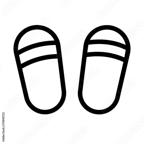 Slipper icon outline style for download (hotel pack)