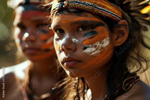 Aboriginal Boy and Woman Cultural Focus