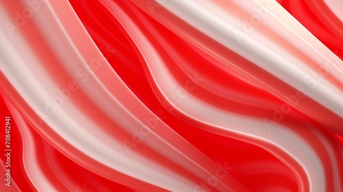 Candy cane backdrop with red and white stripes, top view, seamless, texture, Generative AI.