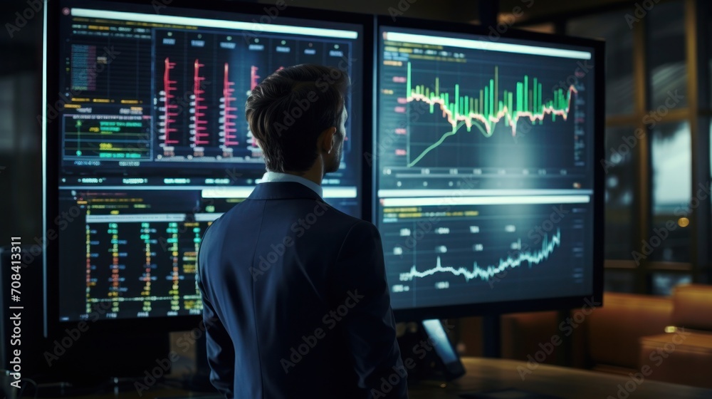 businessman executives finance analysis stock trading monitoring progress businessman executives finance analysis stock trading monitoring progress