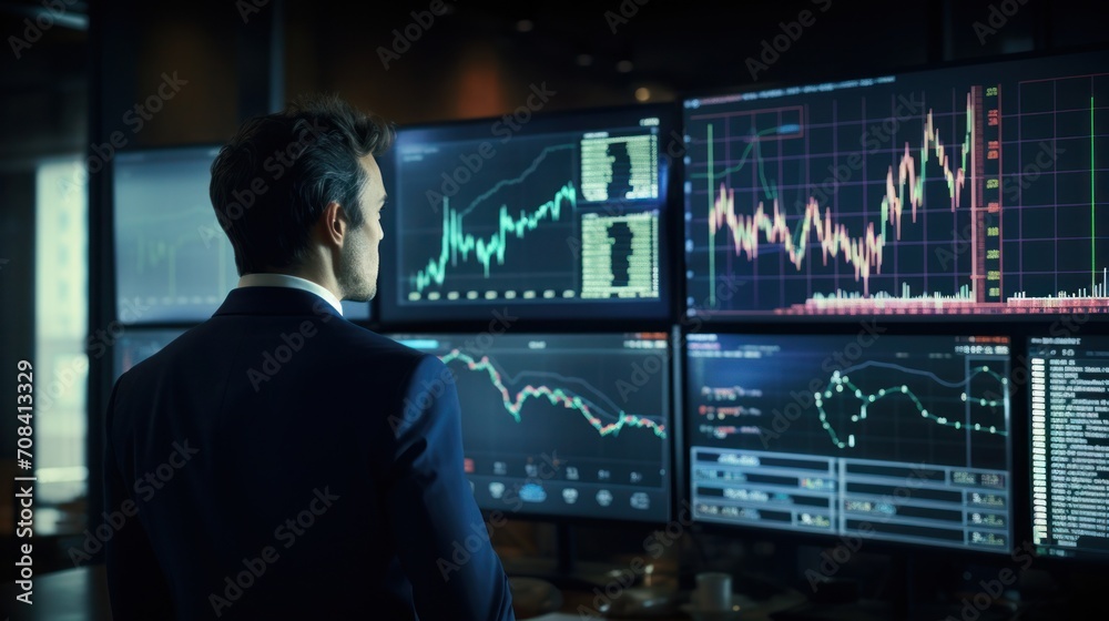 businessman executives finance analysis stock trading monitoring progress businessman executives finance analysis stock trading monitoring progress