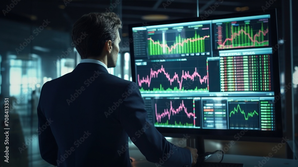 businessman executives finance analysis stock trading monitoring progress businessman executives finance analysis stock trading monitoring progress