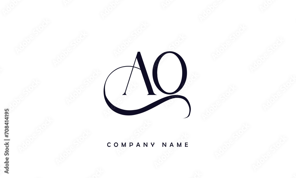 AO, OA, A, O Abstract Letters Logo Monogram AO, OA, A, O Abstract Letters Logo Monogram