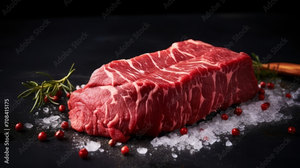 Fresh Raw Steak Ready for Seasoning