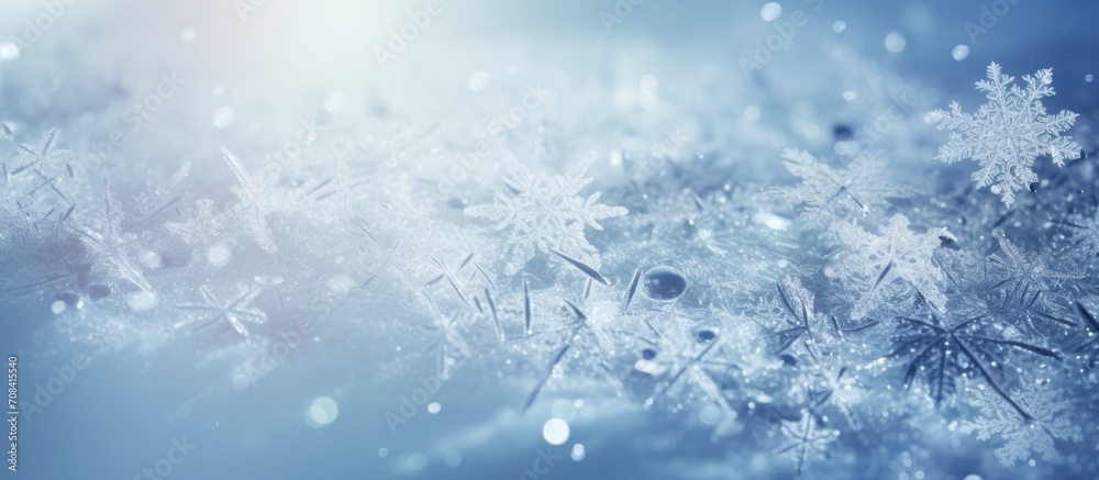 Abstract winter background with white snow crystals. Abstract winter background with white snow crystals.