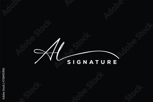 AL initials Handwriting signature logo. AL Hand drawn Calligraphy lettering Vector. AL letter real estate, beauty, photography letter logo design.