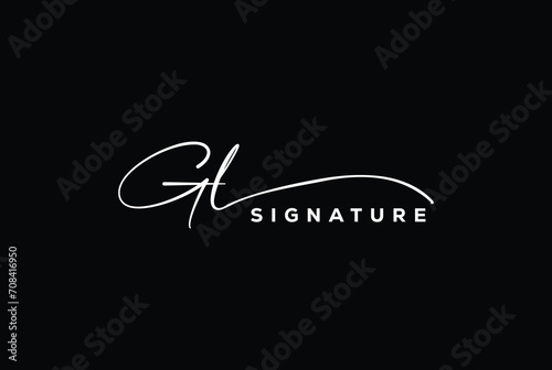 GL initials Handwriting signature logo. GL Hand drawn Calligraphy lettering Vector. GL letter real estate, beauty, photography letter logo design.