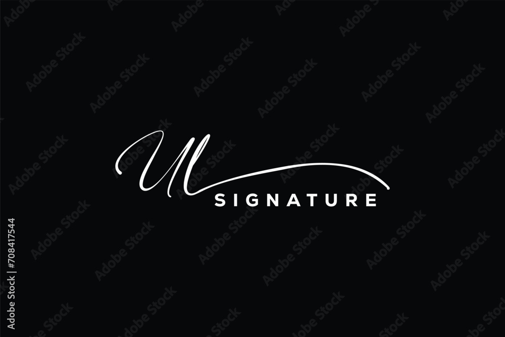 UL initials Handwriting signature logo. UL Hand drawn Calligraphy lettering Vector. UL letter real estate, beauty, photography letter logo design.