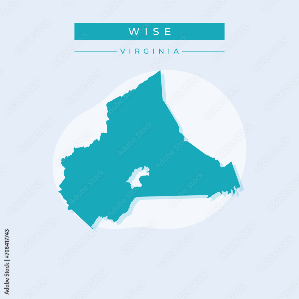 Vector illustration vector of Wise  map Virginia