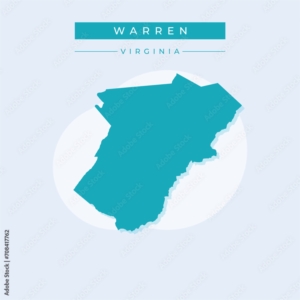 Vector illustration vector of Warren map Virginia