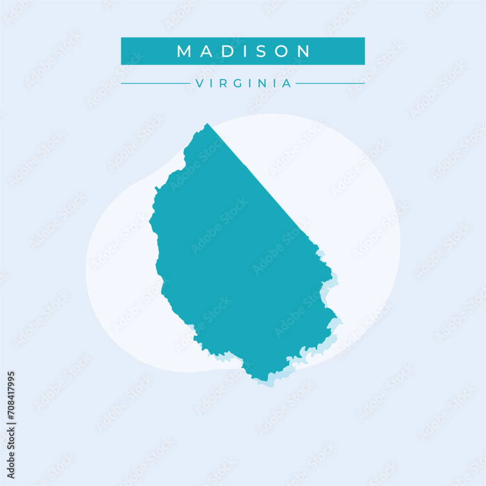 Vector illustration vector of Madison map Virginia Stock Vector | Adobe ...