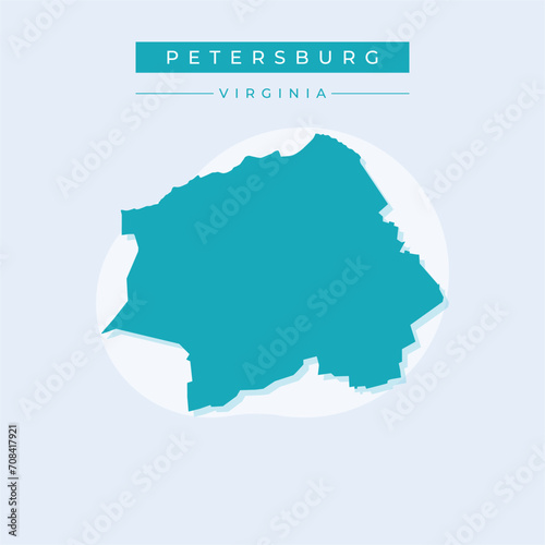 Vector illustration vector of Petersburg map Virginia photo