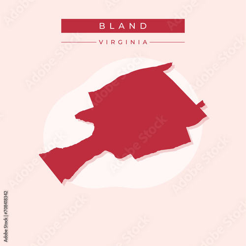 Vector illustration vector of Bland map Virginia