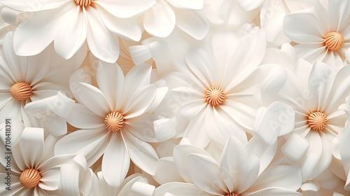 Clean white background Fluttering petals Petals in crystal © paisorn