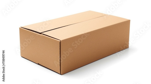 brown rectangle box mockup made of matte art card © Yuwarin