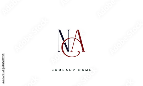 AN, NA, A, N Abstract Letters Logo Monogram