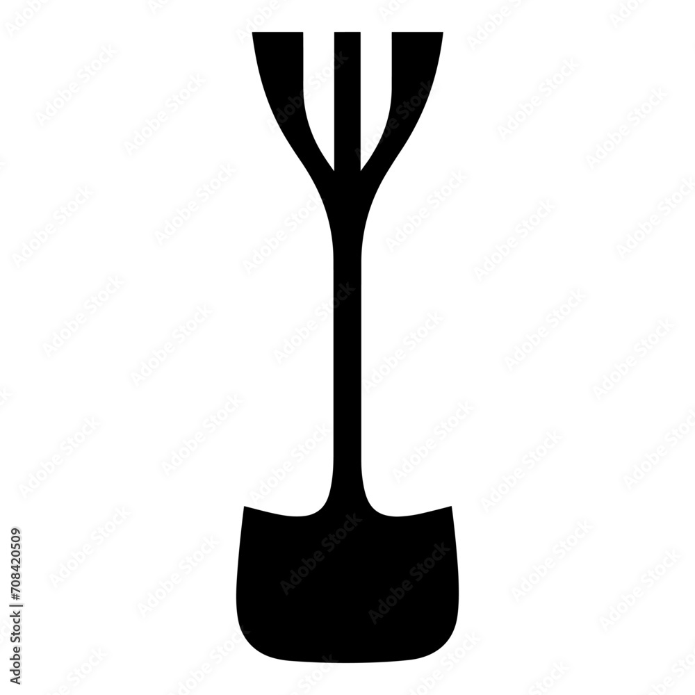 Shovels and spades in vector silhouette, Shovel Icon. Gardening Vector
