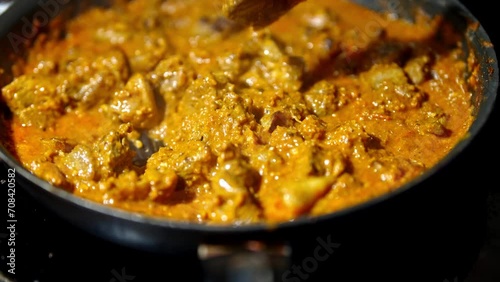 Butter chicken tikka masala and vindaloo all popular Indian dishes made with curry
 photo