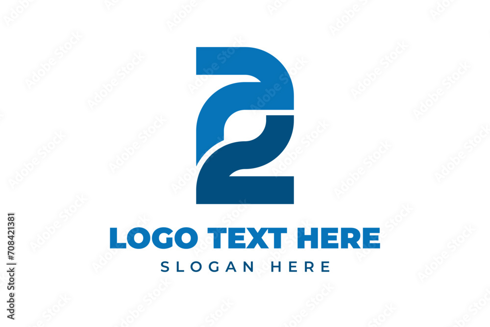 initial letter a and number two logo initial letter a and number two logo