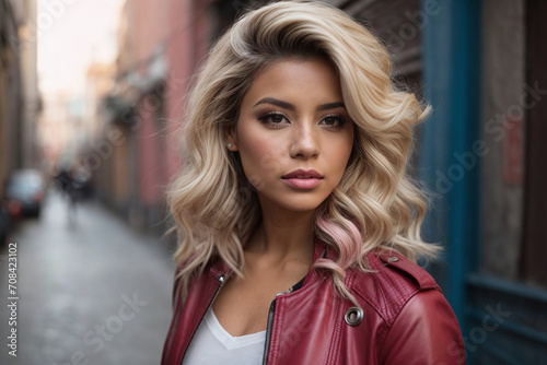 portrait of a adult woman in the New York city street