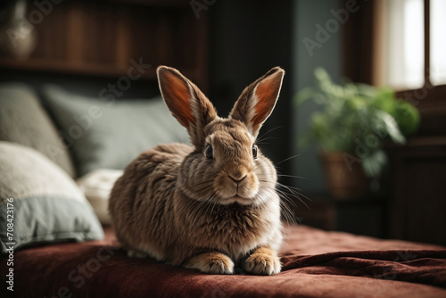 rabbit on the couch