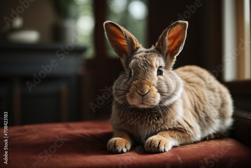 rabbit on the couch
