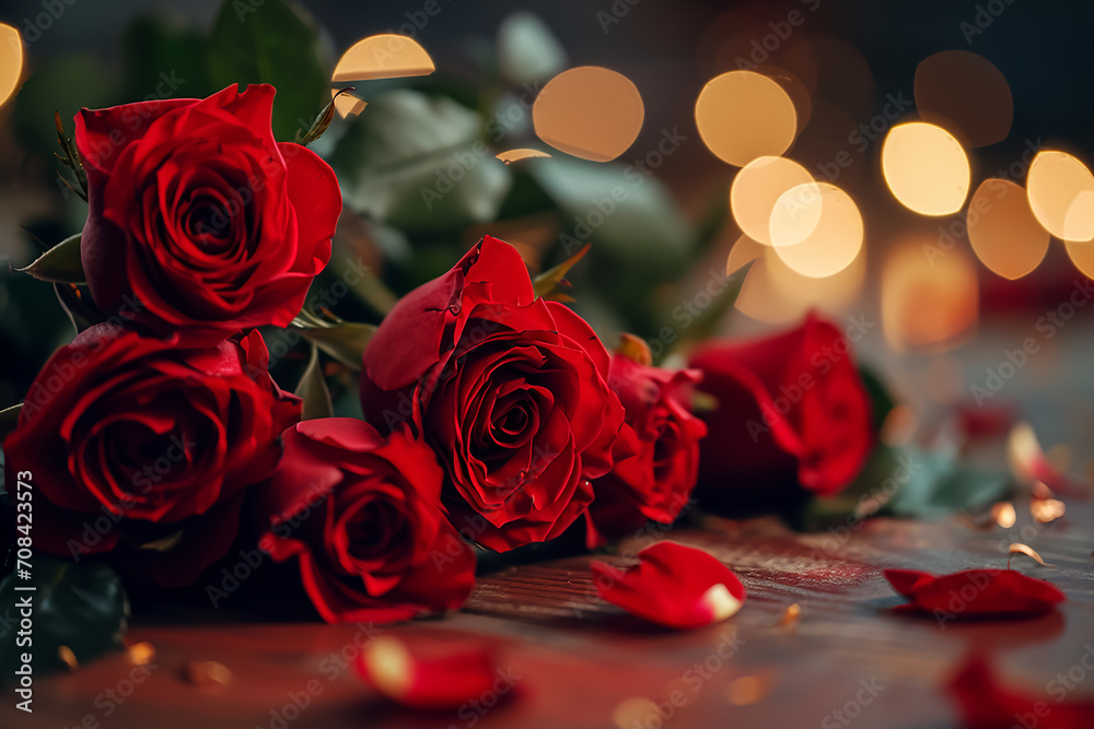 Rose flower bouquet on abstract background, Happy valentine's day concept Rose flower bouquet on abstract background, Happy valentine's day concept