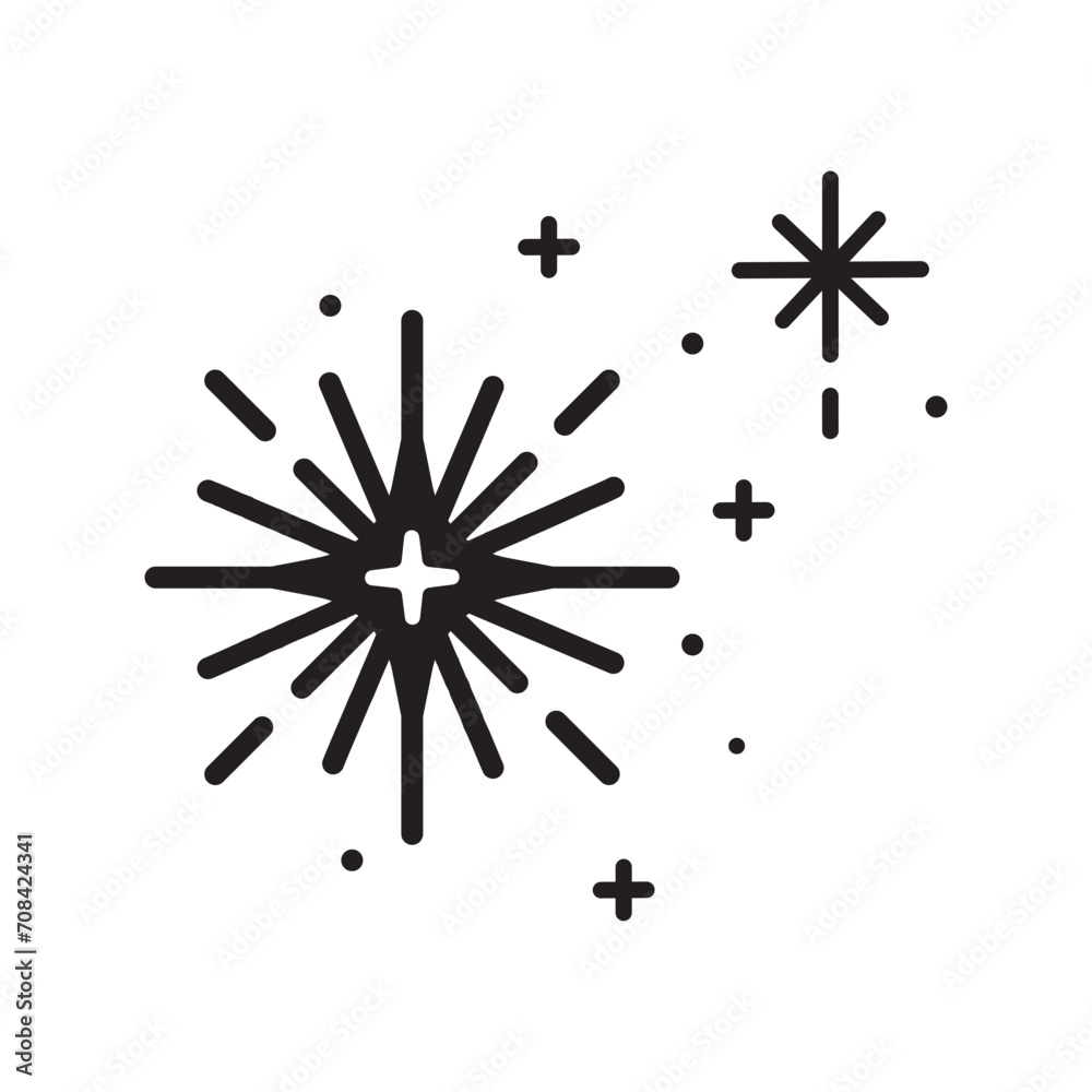 New Years Outline Icon Element New Years Outline Icon Element