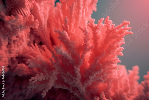 red coral reef made by midjourney