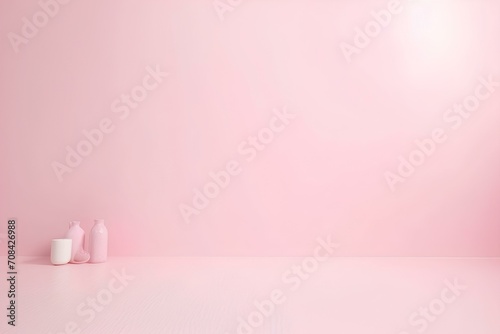 pink candle on a table made by midjeorney © 수영 김