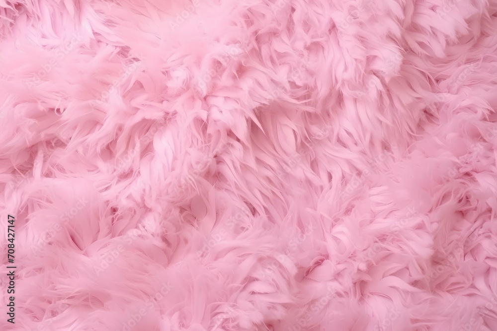 Fototapeta premium pink fur texture made by midjeorney