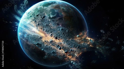 Fractal focus of the Earth moon
