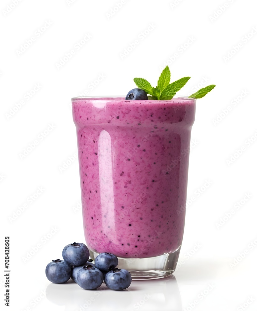 Blueberry smoothie or milkshake in a glass with straw, fresh berries and mint. Summer refreshing drink
Blueberry smoothie or milkshake in a glass with straw, fresh berries and mint. Summer refreshing drink