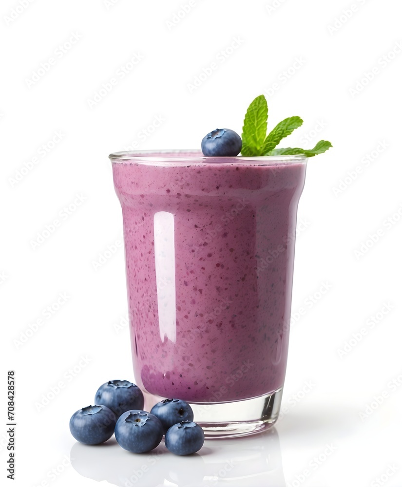 Blueberry smoothie or milkshake in a glass with straw, fresh berries and mint. Summer refreshing drink
Blueberry smoothie or milkshake in a glass with straw, fresh berries and mint. Summer refreshing drink
