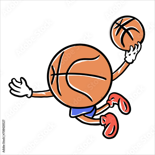 basketball player cartoon charater