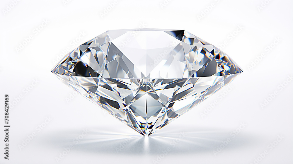 luxury diamond on white background 3d illustration luxury diamond on white background 3d illustration