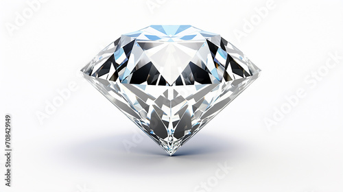 diamond on white background 3d illustration