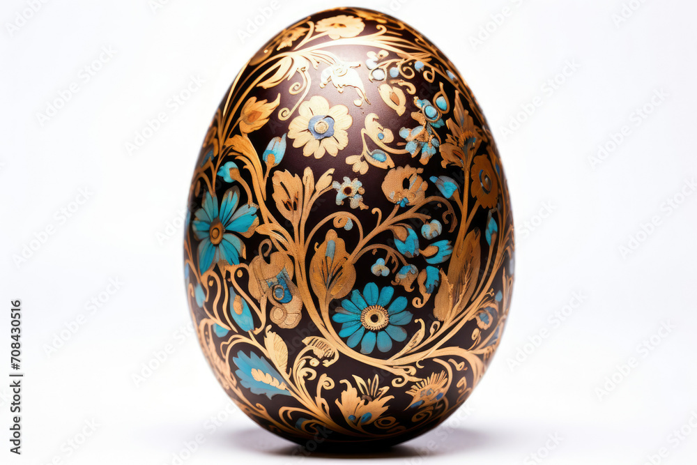 Ornate Decorated Egg on White Background Ornate Decorated Egg on White Background