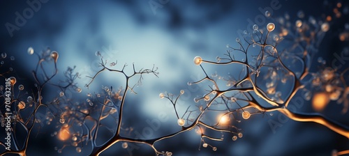 Vibrant and dynamic abstract background with a captivating display of interconnected neuron cells