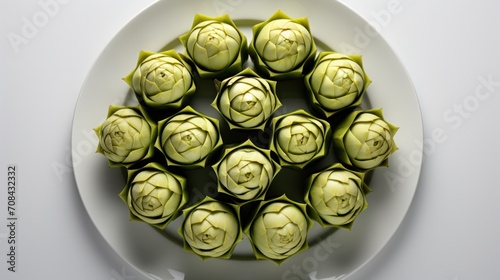 artichoke hearts concept, Plate of Marinated Artichoke Hearts