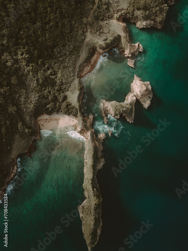 Photo prise par drone a l`ile des Sondes Lambok Indonisia